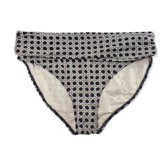 Bond-eye Australia Women’s Bikini Bottoms Fold Over Waist Black/White Size 10 - Picture 1 of 9